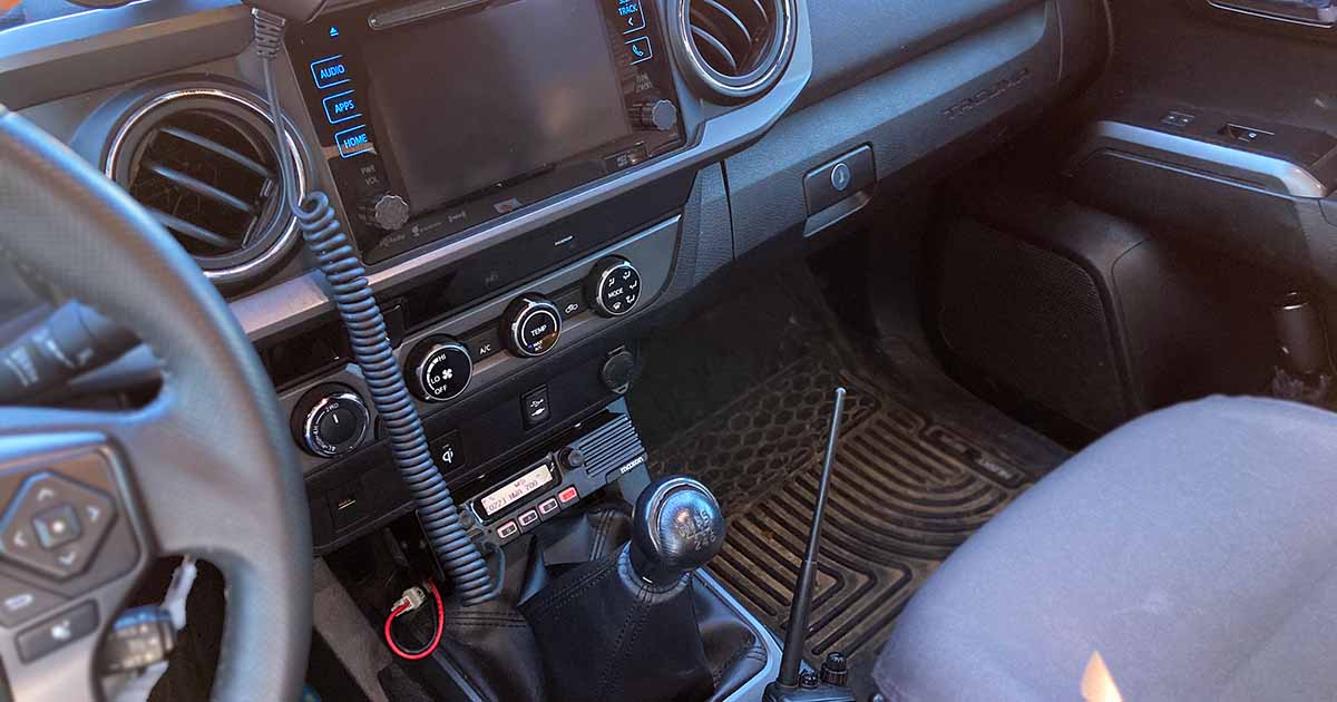 Mobile UHF radio install in 3rd Gen Toyota Tacoma