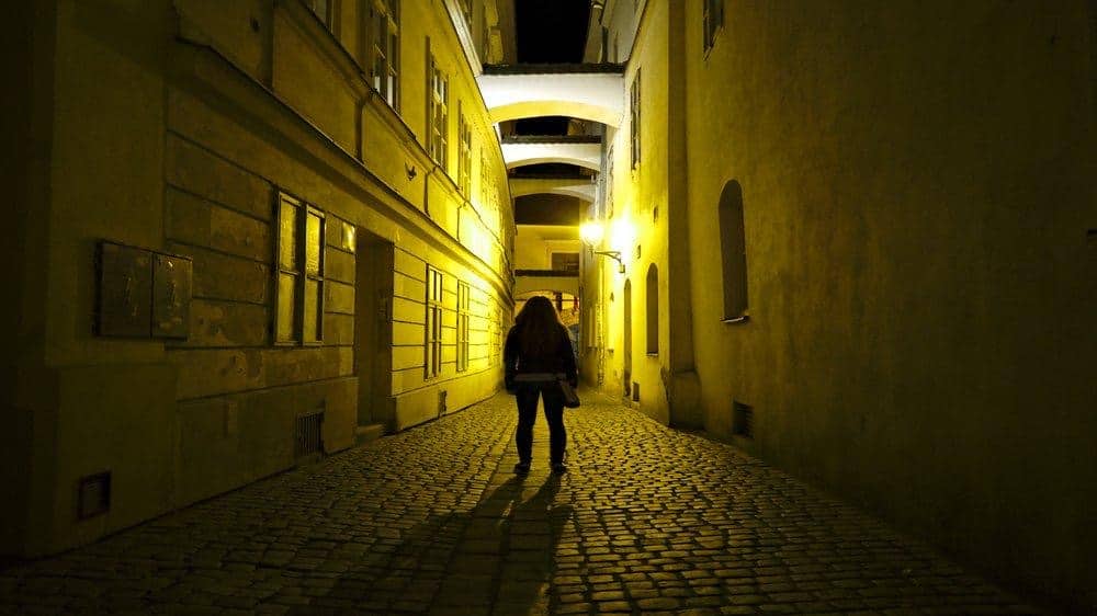 Situational Awareness - Female in Dark Alley